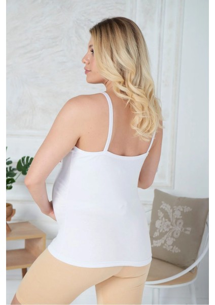 Kadın Beyaz Renkli Ip Askılı Yumuşak Dokulu Hamile Atlet 012023 fiyatları