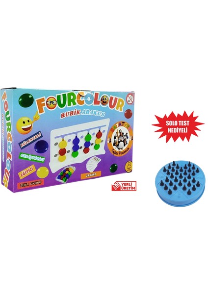 Four Colour - Montessori Zeka Oyunu - Abacus - Solo Test Hediyeli