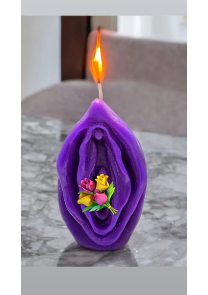 Aresmumatölyesi Mor Romantik Esprili Vjna Mum