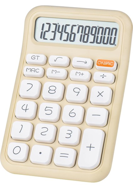 Powermaster PM-25408 Krem Renk Beyaz Tuş 12 Haneli Hesap Makinesi 150X90MM