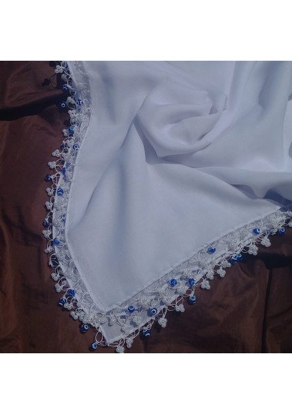 Nazar Oyalı El Yapımı Eşarp Tülbent Yazma Çeyizlik/hediyelik
