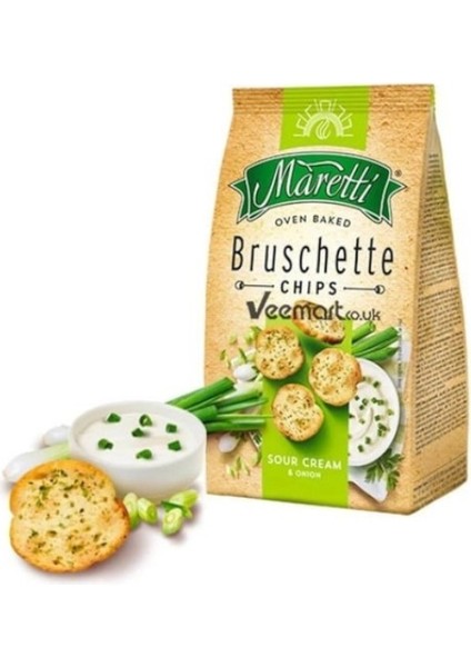 Bruschette Ekşi Krema ve Soğanlı Kızartılmış Ekmek 70 gr x 3 Adet
