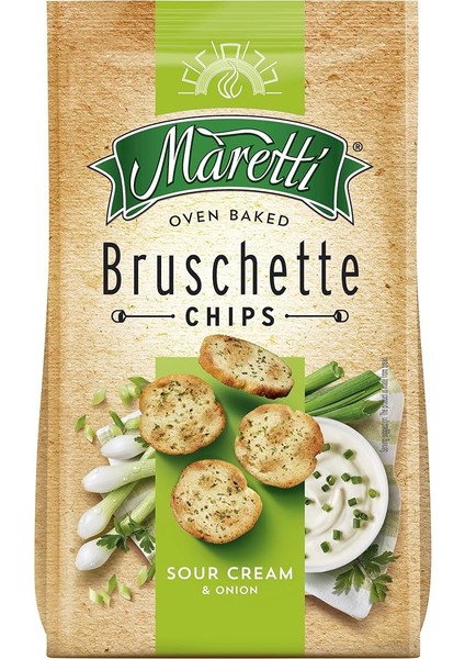Bruschette Ekşi Krema ve Soğanlı Kızartılmış Ekmek 70 gr x 3 Adet