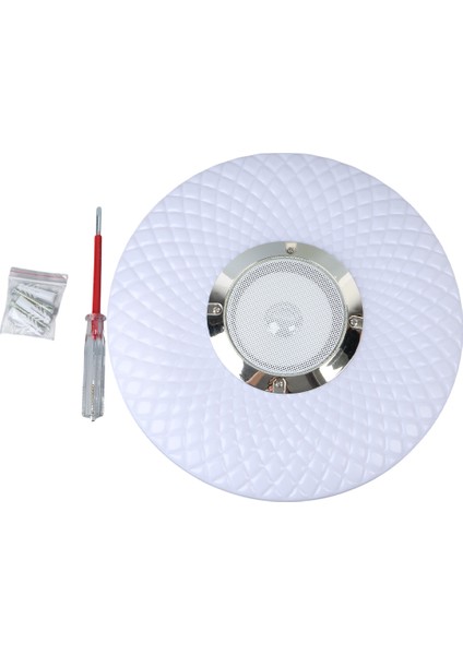 Poweramster PM-27329 Beyaz 30X6 cm 24 Watt Bluetooth Hoparlörlü Tavan Aydınlatma Ses Bombası Hoparlör modelleri