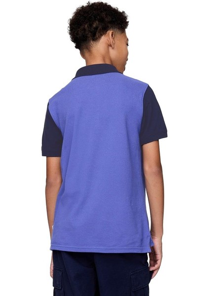 Logo Colorblock Pique Polo Yaka T-Shirt - 708502 fiyatları