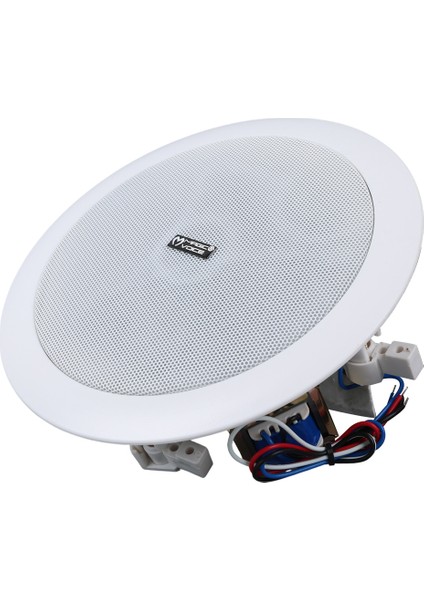 Magicvoice MV-160 16 cm 15W Tweeterli Beyaz Trafolu Alçıpan Tavan Hoparlör Mağaza Okul Konferans Salonu Hoparlörü