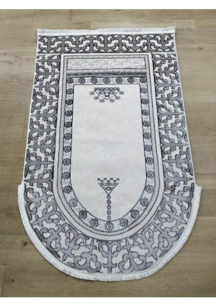 Pırlanta Çırağan Oval Kalın Yumuşak Yüzey Parlak Iplik Seccade 77 x 125 cm