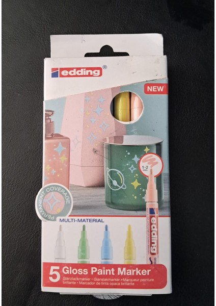Edding 751 Örtücü Boya Kalem Seti 5'li + Pastel Tonlar