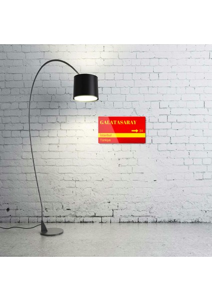 Galatasaray Metal Posteri - Sokak Tabelası Görünümlü Parlak Tablo