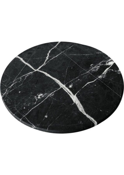 Nero Marquına - Siyah Yuvarlak Mermer Sunum Tepsisi 28CM fiyatları