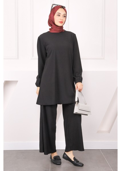 Siyah Bürümcük Tunik Pantolonlu Takım fiyatları