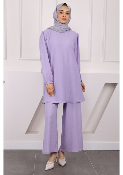 Lila Bürümcük Tunik Pantolonlu Takım fiyatları