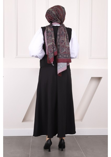Siyah Kemerli Krep Yelek Etekli Takım fırsatları