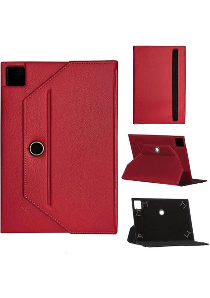 Concord C-779 Plus M19 Universal Standlı Premium Tablet Kılıfı Kırmızı