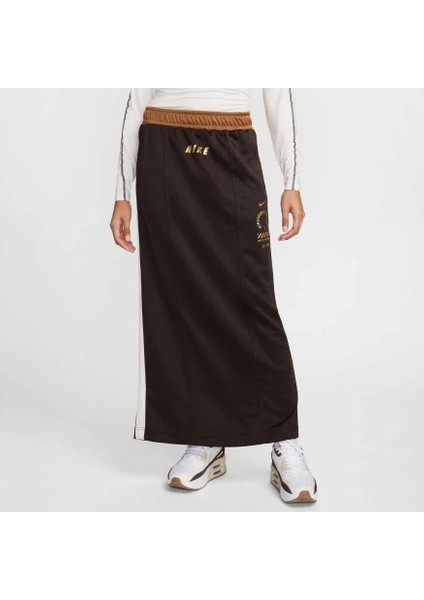 Nsw Skirt Kadın Kahverengi Uzun Etek HF5959