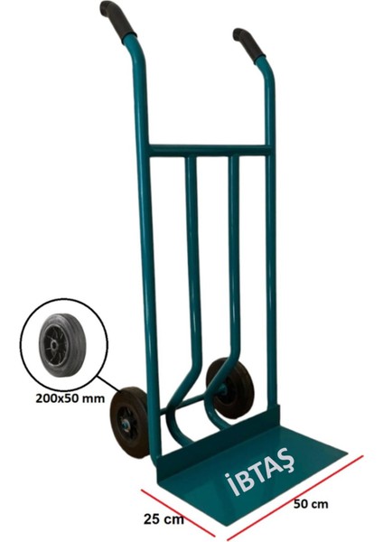 Ibtaş Koli Eşya Malzeme Kargo Taşıma Arabası 2 Tekerli 250 kg