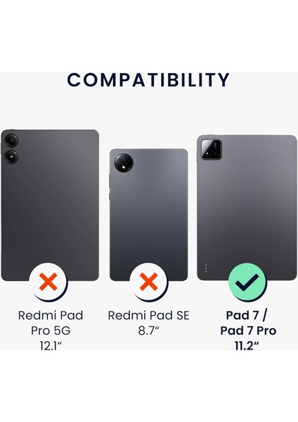 Xiaomi Pad 7 / 7 Pro 11.2 Inç Kılıf Arkası Şeffaf Köşe Korumalı Darbeye Dayanıklı Tablet Kılıfı Kapak fiyatları