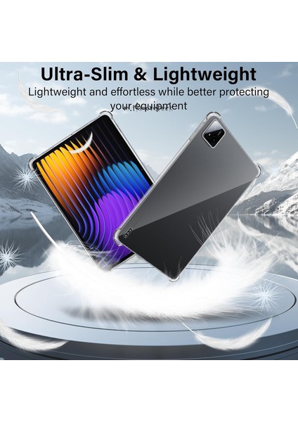 Xiaomi Pad 7 / 7 Pro 11.2 Inç Kılıf Arkası Şeffaf Köşe Korumalı Darbeye Dayanıklı Tablet Kılıfı Kapak modelleri