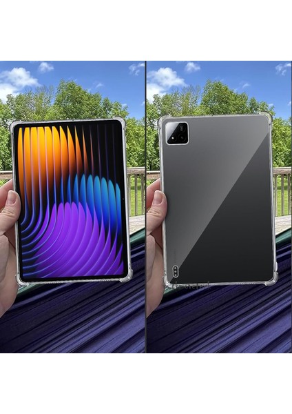 Xiaomi Pad 7 / 7 Pro 11.2 Inç Kılıf Arkası Şeffaf Köşe Korumalı Darbeye Dayanıklı Tablet Kılıfı Kapak fırsatları