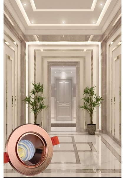 7W Sıva Altı Oynar Başlık GU10 Kare Siyah Kasa Gün Işığı LED Spot Lamba-10 Adet fırsatları