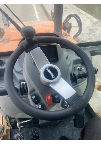 Dikişli Direksiyon Kılıfı Siyah Deri Siyah Dikişli Çukurova Kepçe Için