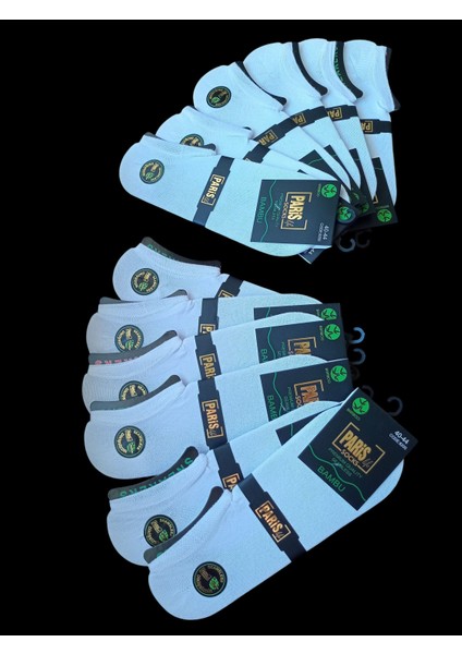 Erkek bambu çorap 12'li avantajlı paket beyaz yazlık dikişsiz sneaker soket ÇKE1-3