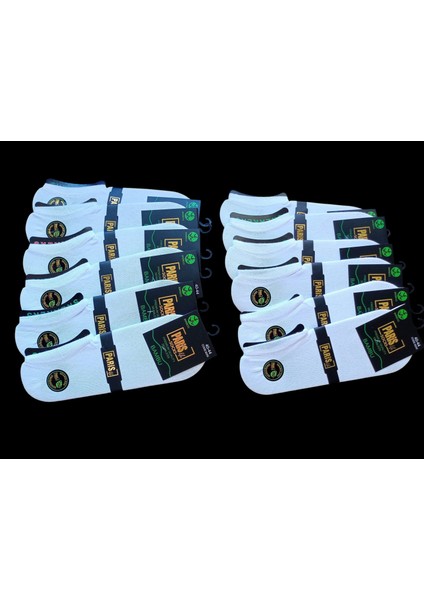 Erkek bambu çorap 12'li avantajlı paket beyaz yazlık dikişsiz sneaker soket ÇKE1-3