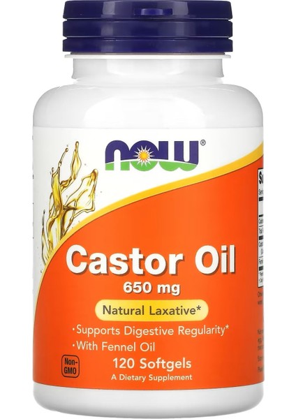 Castor Oil 650 mg 120 Softgels