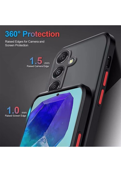 Samsung Galaxy A36 Kılıf Mat Parmak Izi Yapmaz Kamera Korumalı Renkli Tuşlu Sert Silikon Kapak