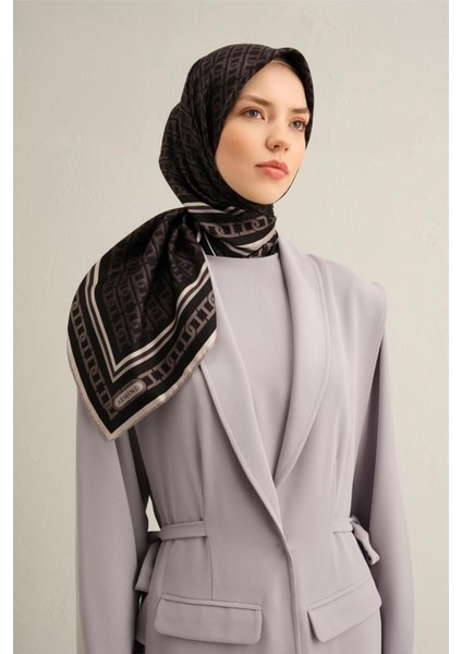 Desenli Saf Ipek Sura Eşarp 9301- 84