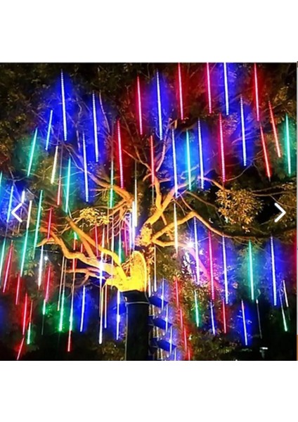 3.2m Meteor Kayan LED Rgb LED 8'li Iç Mekan ve Dış Mekan Bahçe Teras Yazlık Ev Ofis Dekor Süsleme