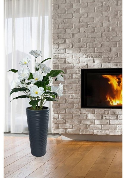 Yapay Çiçek Manolya Antrasit Kumsal Vazoda 125*60CM fiyatları