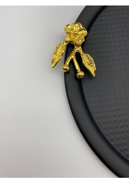 6'lı Japon Güllü Yuvarlak Siyah Çay ve Kahve Sunum Tepsisi, Dekoratif Servis Tepsisi 22CM fırsatları