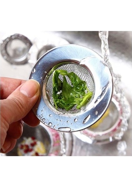 Mini Tel Lavabo Süzgeci Paslanmaz Çelik Küçük Mutfak Filtresi Tıkanıklık Önleyici Pratik Süzgeç