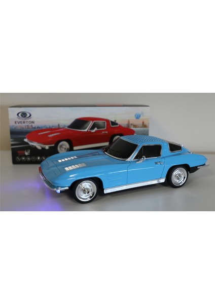 RT-1956 Mavi (Blue) Arabalı Bluetooth Fm-Usb-Tf-Aux Şarjlı Nostaljik Radyo