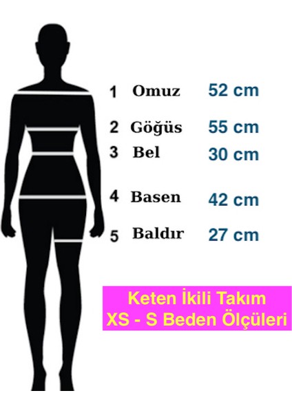 Gömlek Yaka Keten İkili Takım Alt Üst