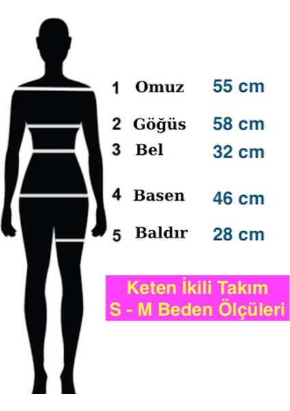 Gömlek Yaka Keten İkili Takım Alt Üst