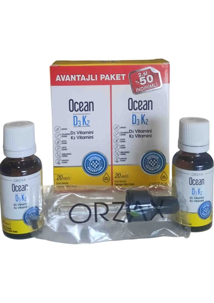D3K2 Vitamin 20 ml Damla 2'li Orjinal