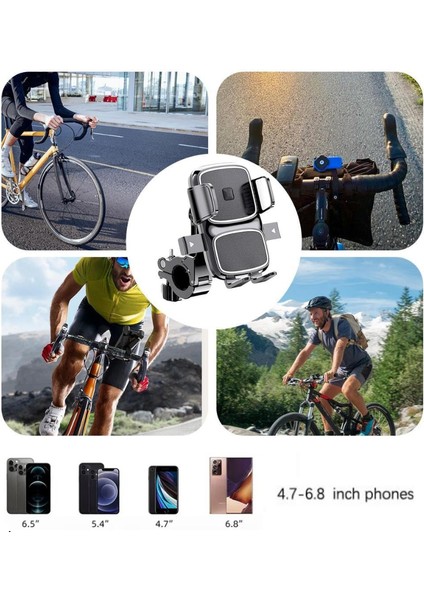 Motorsiklet Telefon Tutucu E-Bike Bisiklet Elektrikli Scooter Uyumlu Gidona Bağlanan Kilit Butonlu Telefon Tutacağı fiyatları