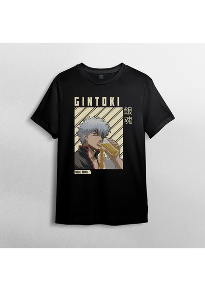 Gintama Gin Tama Gintoki Sakata Unisex %100 Pamuklu Bisiklet Yaka T-Shirt Model 1 fiyatları