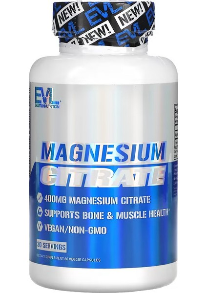 Magnezyum Citrate 400 Mg 60 Vegetarian Caps