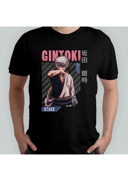 Gintama Gin Tama Gintoki Sakata Unisex %100 Pamuklu Bisiklet Yaka T-Shirt Model 4
