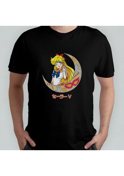 Sailor Moon Sailor Venus Minako Aino Unisex %100 Pamuklu Bisiklet Yaka T-Shirt