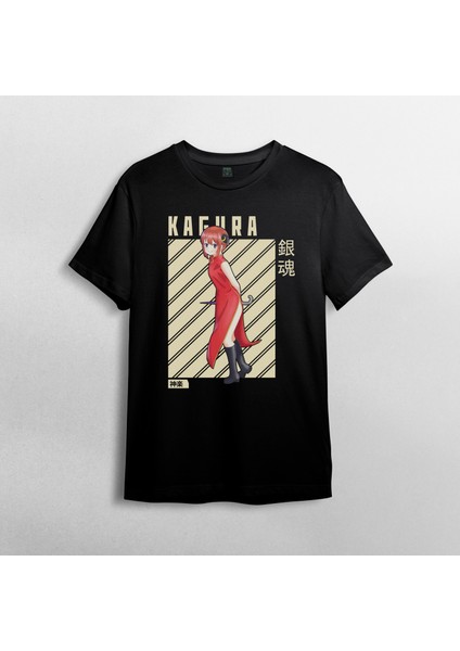 Gintama Gin Tama Kagura Unisex %100 Pamuklu Bisiklet Yaka T-Shirt Model 1 fiyatları