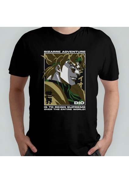 Jojo's Bizarre Adventure Unisex %100 Pamuklu Bisiklet Yaka T-Shirt Model 6
