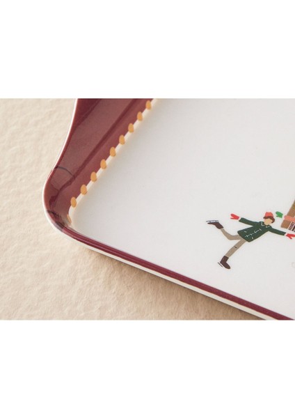 Cheerful Skate Melamin Tepsi Kırmızı modelleri