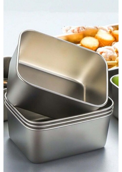 Paslanmaz Çelik Saklama Kabı 2 Adet modelleri