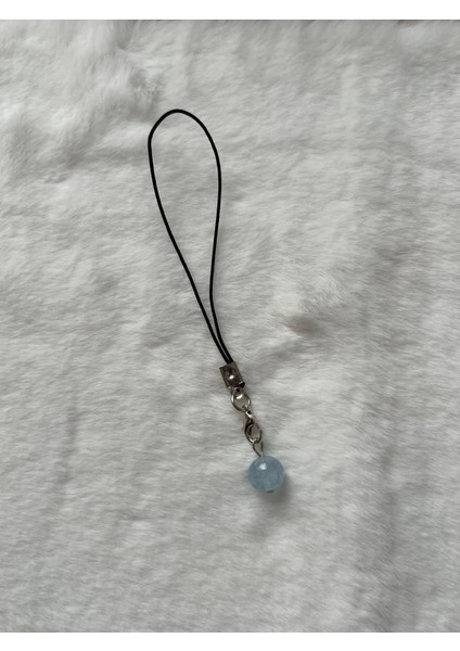 8 mm Akuamarin Taşı Charm