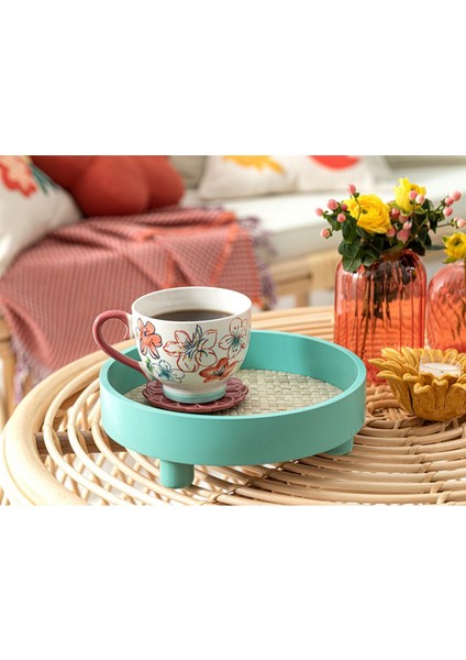 Pure Dekoratif Tepsi 25,5X8X25,5 cm Açık Yeşil