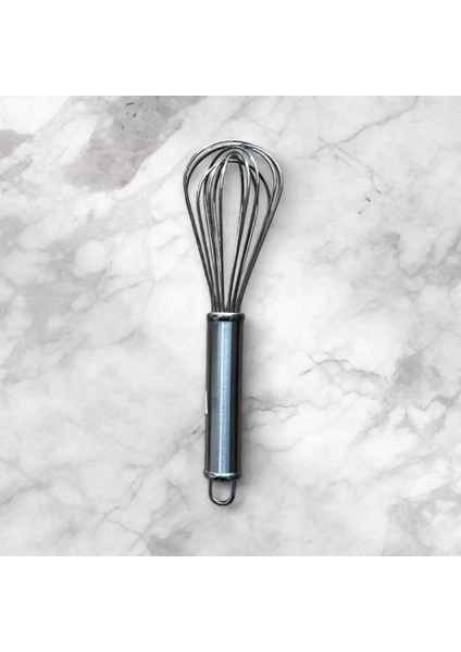 25 cm Premium Metal Lüx Çırpıcı 2 mm Kalınlık Profesyonel Mutfak Gereçleri Dayanıklı Kaliteli Metal